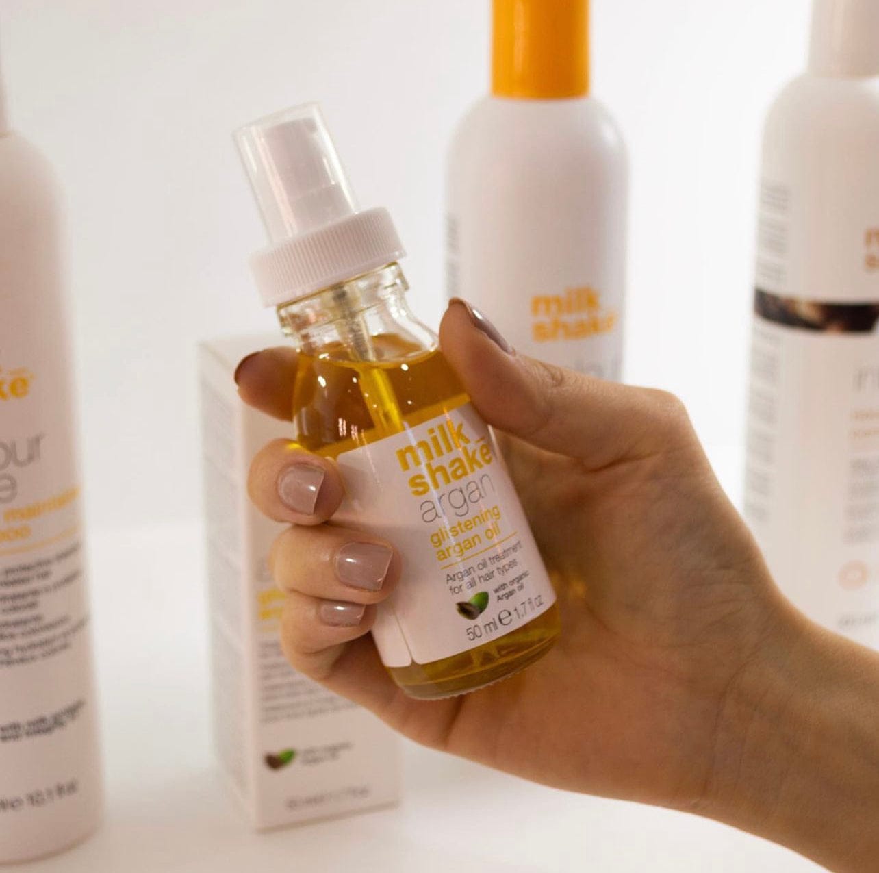 milk_shake Glistening Argan Oil 50ml Halo Hair & Skin - rosehipskincare.com.au